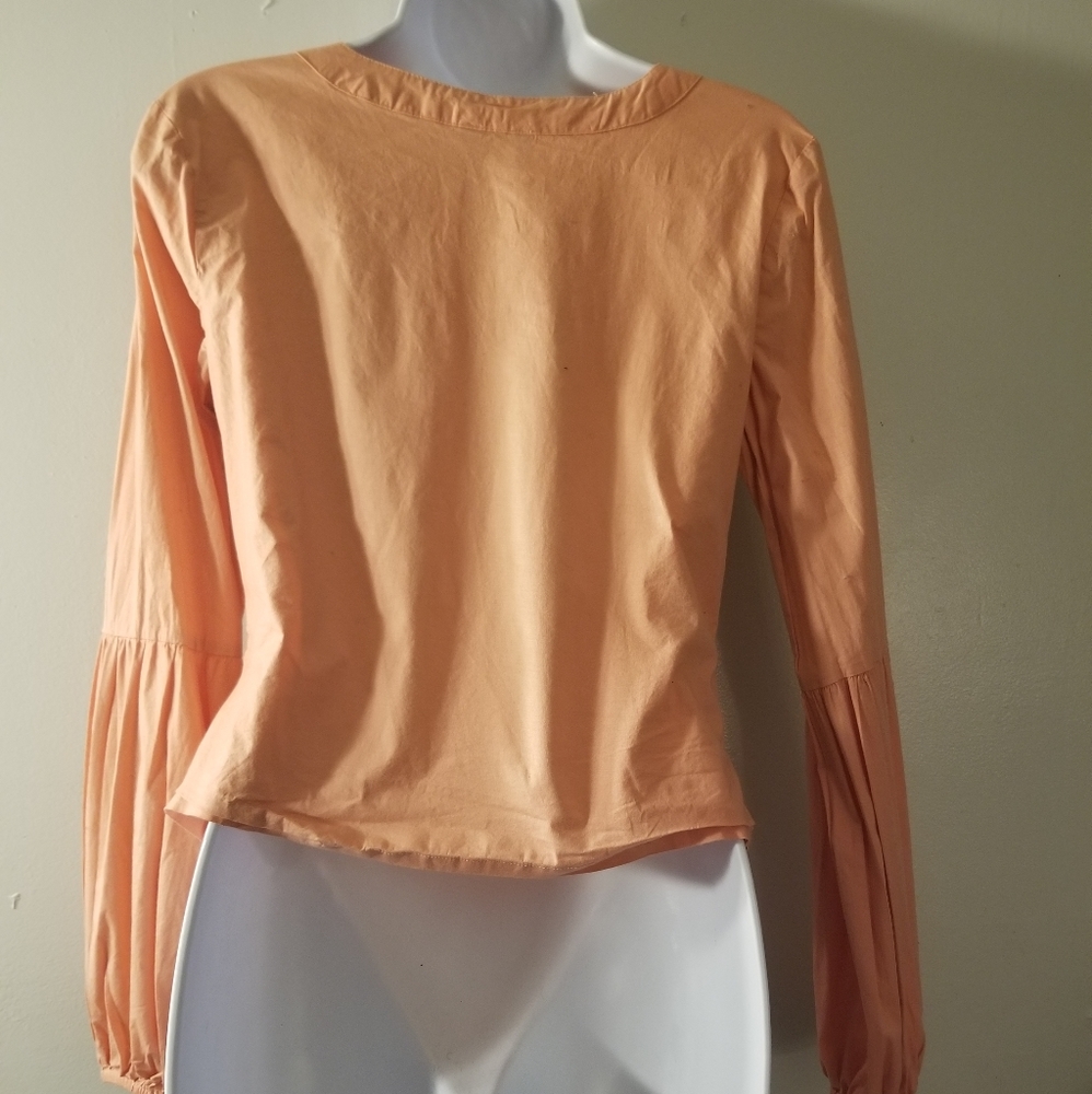 G by Guess Wrap Top in Peach Color - Picture 3 of 6